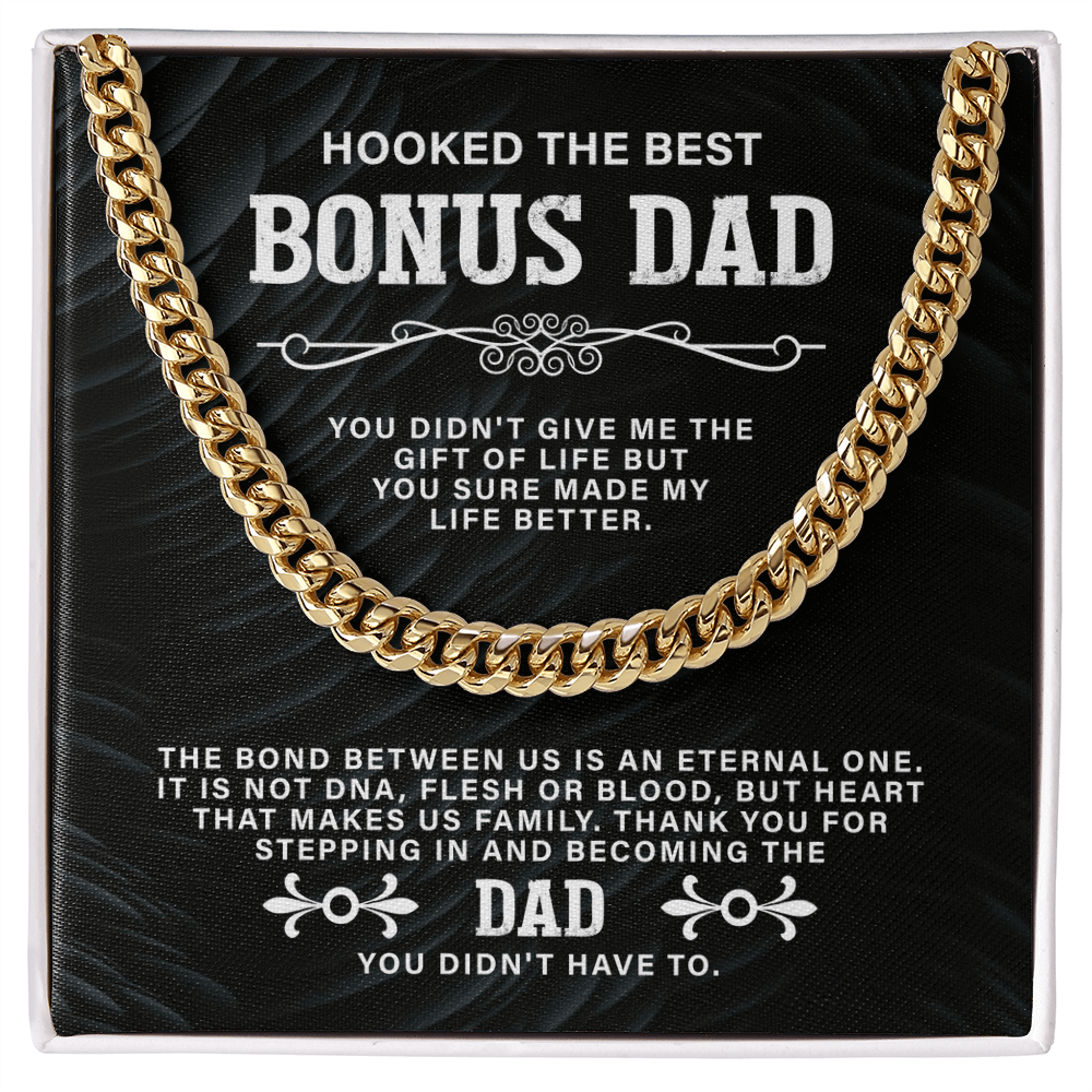 To My Bonus Dad - Cuban Chain Necklace - Beauty Belliss